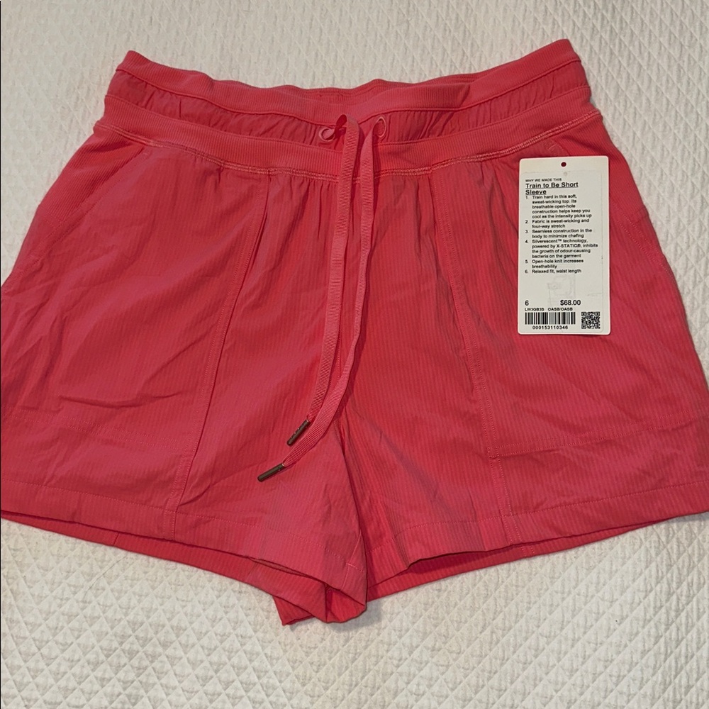 lululemon athletica Coral Athletic Shorts